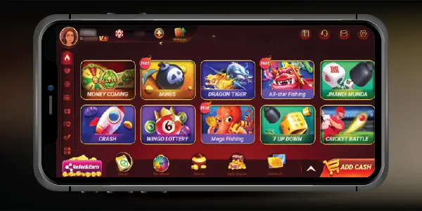 S9 Game app screen showing list of playable games