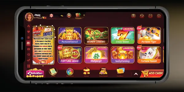 S9 Game APK screen with multiple game options on Android